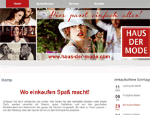 Tablet Screenshot of haus-der-mode.com